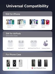 แท่นชาร์จไร้สายระบบแม่เหล็กแบบ2-in-1ที่ได้รับการรับรอง Qi2แท่นชาร์จเร็วสำหรับ iPhone - Product Image 4