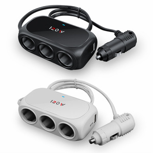 Cargador USB de 3 Puertos para Coche de 120W con Monitoreo de Voltaje para Uso en Vehículos - Product Image 4