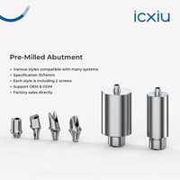 Abutment préfabriqué en titane Nobel Biocare pour traitement CAD CAM
