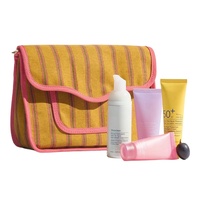 Sac cosmétique en toile BSCI avec fermeture magnétique et à glissière, motif personnalisé, ouverture large, sac de maquillage portable pour les voyages