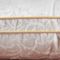 Oreiller en satin jacquard rembourré de duvet, anti-acariens, anti-poussière, motif uni, soyeux et rafraîchissant