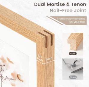 Gỗ sồi tự nhiên hiện đại hình ảnh khung Áp phích hình ảnh khung tường hiển thị bàn cắt dán trang trí nhà khung ảnh bằng gỗ - Product Image 4