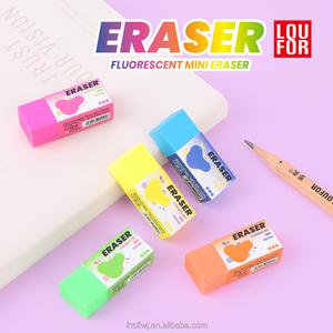Juego de 5 Mini Borradores Fluorescentes de TPE, Borradores de Lápiz Suaves, Coloridos y de Neón para Estudiantes, Niños y Material Escolar - Product Image 4
