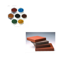 Ciment naturel, brique de béton, peinture, oxyde de fer