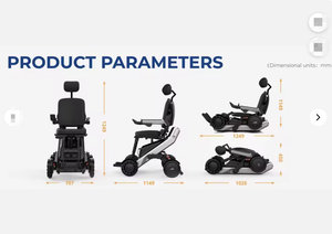 Silla de ruedas eléctrica plegable automática para subir escaleras, silla de ruedas eléctrica elevadora, silla de ruedas eléctrica para subir pendientes para discapacitados - Product Image 2