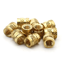 Insert Nut Kuningan Double Twill Knurled Embedded Molding Injection Insert untuk Printer 3D, Insert Nut Kuningan Knurled