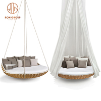 Fauteuil suspendu en rotin pour balcon extérieur de jardin en gros, hamac en osier, chaise suspendue avec coussin
