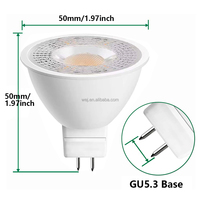 Projecteur LED MR16 IP44 moderne à économie d'énergie pour bureau, 5W, 2700-6500K, SMD/COB, alliage d'aluminium, CRI >80, dimmable, certifié CE RoHS