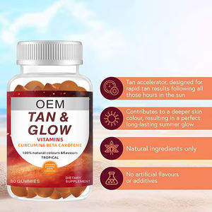 Gommes bêta-carotène lutéine pour un bronzage sans soleil Vitamine <span class=keywords><strong>A</strong></span>/C/D Suppléments de beauté sans danger pour toutes les femmes enceintes US - Product Image 2