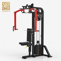 Machine à exercices ZY Straight Arm Fly avec pile de poids de 75 kg pour entraînement de force des pectoraux, équipement pour salle de sport commerciale et centre de fitness