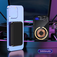 Portable mini banque d'alimentation sans fil pour téléphone chargeur magnétique 10000mah avec câble clair maison sans fil powerbank pour iphone magn