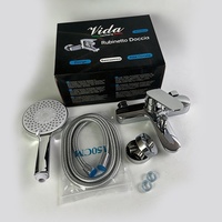 Mitigeur de douche bidet mural moderne à poignée unique avec cartouche céramique, jet pluie, en alliage de zinc chromé pour salle de bain