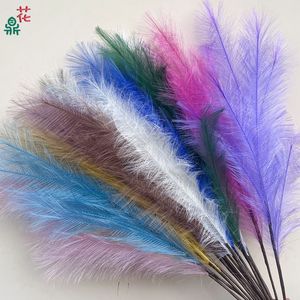 Plumes d'herbe de la pampa artificielles 100 cm, style bohème, décoration de mariage et de maison, utilisation extérieure, matériau plastique - Product Image 1