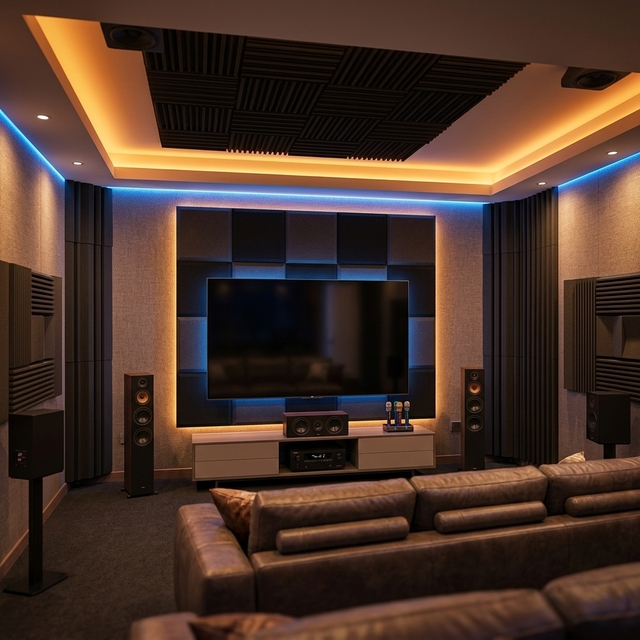 Soundproof Bevel Type MLS Type Acoustic Panels Fireproof Low Frequency Sound Absorption Foam for Professional Home Theatre