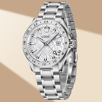 2025 Offre Spéciale saphir verre étanche montre automatique pour hommes 40mm désert Texture GMT montre mécanique automatique ajouter Logo