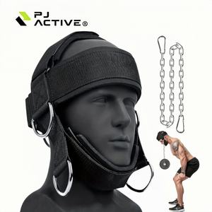 Arnés de Cuello PINJIAN para Levantamiento de Pesas, Entrenamiento de Fuerza, Gimnasio, Fitness, Nailon Acolchado con Cuero Vacuno de 4MM 3mm, Antideslizante y Ajustable - Product Image 2