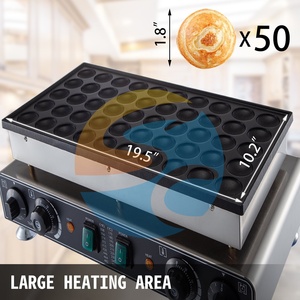 เครื่องทำแพนเค้กดัตช์ขนาดเล็ก 50 ชิ้น อุปกรณ์ทำขนมเชิงพาณิชย์ เครื่องทำวาฟเฟิลแบบไม่ติดกระทะ สำหรับใช้ในบ้าน - Product Image 3