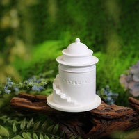 Pot de bougie de château en plâtre blanc, créativité, cire de soja végétale, Yoga spirituel, bougie parfumée, maison, coffret cadeau