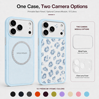 Coque de téléphone magnétique TPU+PC 2.0mm avec anneau de caméra détachable, boutons métalliques indépendants, toucher doux, personnalisable, imprimable