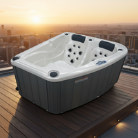 Bain à remous extérieur moderne en acrylique pour 5 personnes avec système Balboa, spa de nage autoportant à vortex pour usage hôtelier