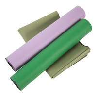 Tapis de yoga en caoutchouc et cuir PU givré, antidérapant, écologique, violet, personnalisé, mat, absorbant les chocs, nouvelle conception, largeur 80 cm