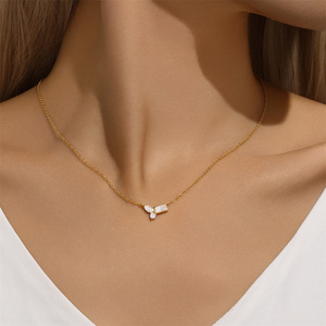 Collar de Perlas y Circonitas de la Serie de Moda Geometría S925 - Product Image 5