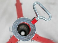 Série de supports pliants support de tuyau Durable à tête en V avec transfert de rouleau à une seule boule