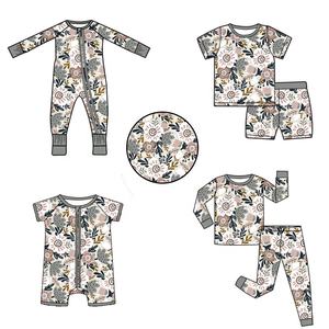 All'ingrosso pagliaccetto personalizzato in viscosa di bambù 95% personalizzato per i <span class=keywords><strong>neonati</strong></span> grazioso maglione pigiama pigiama abbigliamento per bambini Set con cerniera - Product Image 3