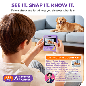 AI Stickerprinter voor kinderen, mini-<span class=keywords><strong>printer</strong></span>, draagbare WiFi-<span class=keywords><strong>printer</strong></span>, 1080P draagbare thermische stickerprinter, instant digitale kindercamera - Product Image 5