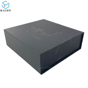 Custom Black Magnetic Lid Gift <strong>Box</strong> <strong>for</strong> <strong>Present</strong> Luxury Caviar 50gr/125gr - Product Image 3