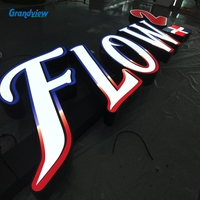 Enseigne publicitaire LED 3D personnalisée professionnelle en acrylique pour bars, magasins, hôtels, centres commerciaux et bureaux