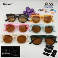 Lunettes de soleil pour enfants Boyarn, stock mixte, UV400, pour bébés, lot économique en boîte entière, personnalisables avec logo