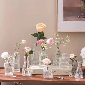 Vaso in Vetro Trasparente Mini Retrò Europeo all'Ingrosso, Decorazione per Casa e Matrimonio, Creativo per Composizioni Floreali Idroponiche - Product Image 3