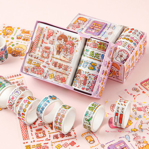 1 caja por juego de cintas adhesivas AMD, caja de regalo, estilo Instagram, materiales frescos, juego de pegatinas de dibujos animados, pegatinas de rollo de película para niños - Product Image 1