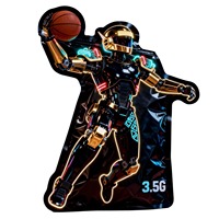 Sacs en Mylar de forme irrégulière découpés à la forme unique, avec fermeture éclair anti-enfants holographique, design personnalisé, nouveaux, exotiques, vides, Cali Packs 3,5 g