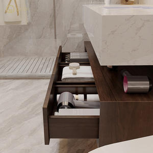 GODI <strong>Luxury</strong> Contemporary Customizable 36 Inch Cabinet Single Vessel Sink Mirror Bathroom Vanity Set <strong>Light</strong> <strong>Fixture</strong> With Drawer - Product Image 5
