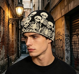 <span class=keywords><strong>Bonnet</strong></span> en tricot tendance de haute qualité, unisexe, en acrylique, avec lettres imprimées numériquement, pour le sport, fournisseur de chapeaux personnalisés avec logo - Product Image 6