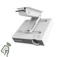Support de projecteur de plafond inclinable à 90 degrés motorisé électrique avec matériau SPCC Capacité de 26,5 livres Télécommande