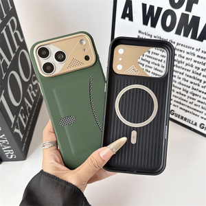 Luxury Magnetic PU Leather Mobile Phone Cases for <b>iPhone</b> 17 16 Pro Max With Card <b>Holder</b> Wireless Charging Shockproof Back Cover - Product Image 4