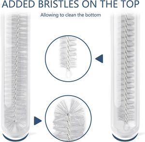 12-Piece Nylon Tube <strong>Brush</strong> Set 8.2-Inch Bottle and Sippy Cup <strong>Cleaning</strong> <strong>Brushes</strong> for Water Bottles and Tumblers with <strong>Straw</strong> - Product Image 2