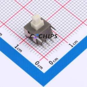 PB-22E69A-S-W-D Push Button Switch Through hole Component (THT) Switch Double Pole Double Throw Right Angle Insert 500mA 50V - Product Image 1