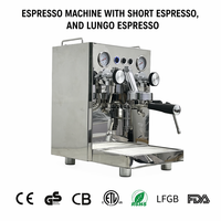Mesin Espresso Semi Otomatis Komersial, Mendukung Espresso Pendek & Lungo, Mesin Kopi Espresso untuk Kafe Rumahan