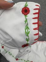 Bas de maillot de bain mini taille basse à volants, avec bordure en crochet et broderie personnalisée, en tissu recyclé, pour maillot de bain bikini