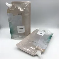 قابلة للتحلل أكياس فوهة السائل كيس بلاستيك للتعبئة والتغليف مخصص صنبور حقيبة كيس الحقيبة 200 مللي