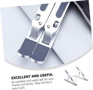 Support pour tablette et ordinateur portable en aluminium pliable ultime, réglable, portable, support vertical pour ordinateur portable, support pour ordinateur portable - Product Image 4