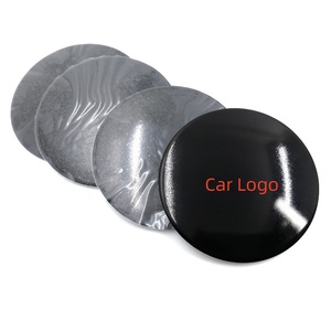 Logotipo personalizado 56mm Pegar estilo coche pegatinas de aluminio para tapacubos de rueda de coche - Product Image 2