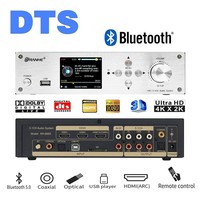Décodeur audio 51 canaux pour 50 appareils 4K60Hz, 20 commutateurs, 2 en 1, convertisseur ARC, PC-USB DAC, DTS AC3, système audio numérique 51, en métal