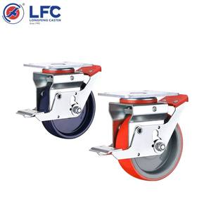 Obere Platte 5 Zoll 6 Zoll 8 Zoll Mobile Gerüst rollen PA PU <span class=keywords><strong>Nylon</strong></span> Schwenk rad 600kg 700kg Tragfähigkeit für Bau zwecke - Product Image 1