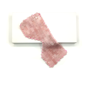 Meistverkaufte Natürliche Rosenquarz-Jade Gesichts-Augenmaske Schlafmassagegerät gegen Alterung und Faltenbildung Geschenk-Steinoaugenmaske - Product Image 4