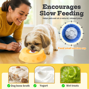 Non-slip Dog Liquid Lick Bowl for Cats, Slow Feeder Pet Bowl with Built-in Toy <b>Ball</b>, Interactive Licking Feeder for Training - Product Image 6